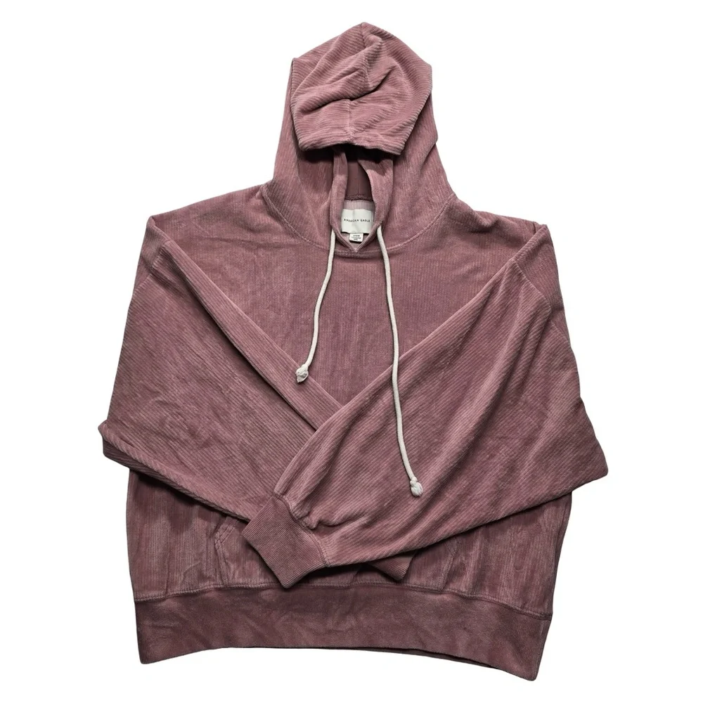 American Eagle Y2K Aesthetic Hoodie Pullover Mauve M - Picture 1 of 11